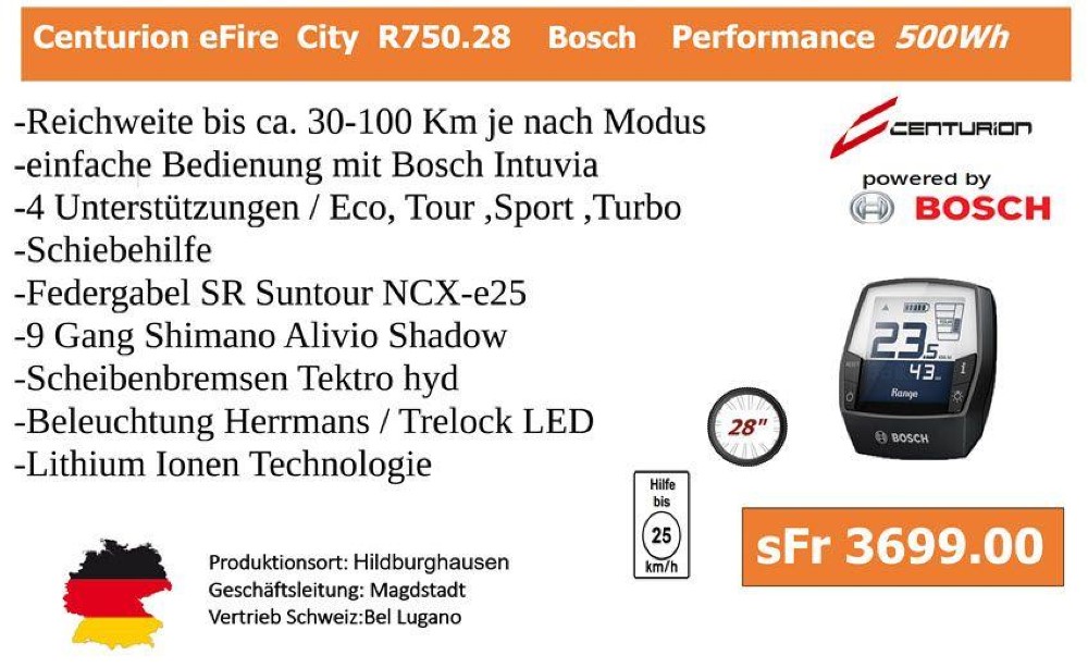 E-Bike kaufen: CENTURION eFire City R750.28 Neu