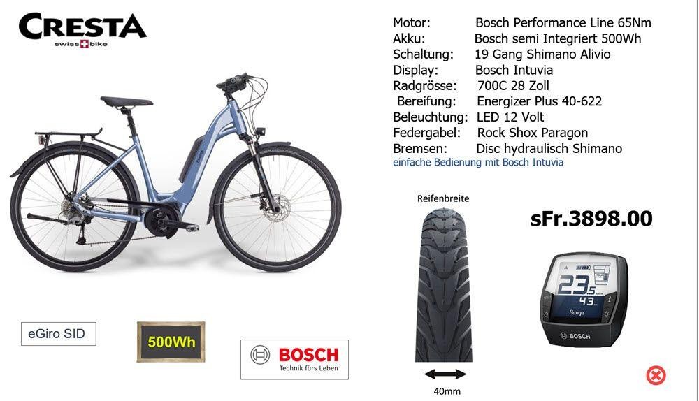 E-Bike kaufen: CRESTA eGiro Neu