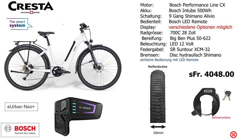 E-Bike kaufen: CRESTA eUrban Neo+ Neu