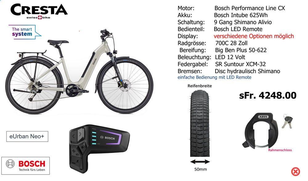 E-Bike kaufen: CRESTA eUrban Neo+ Neu