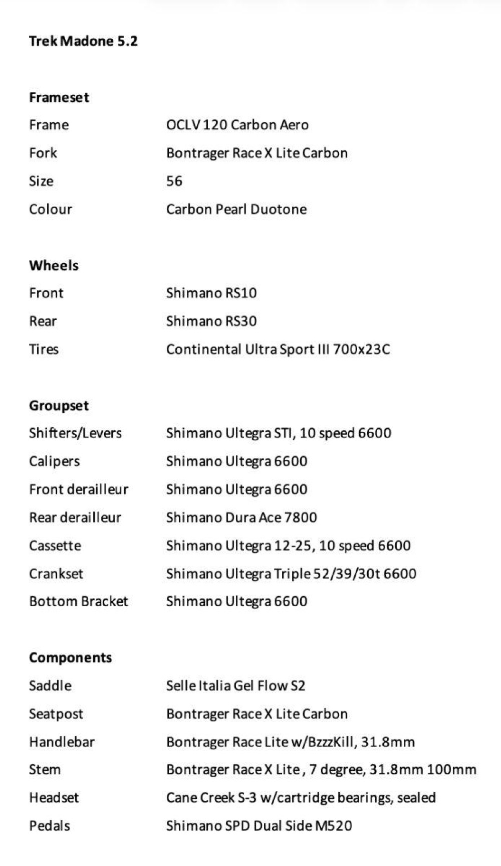 Rennvelo kaufen: TREK Madone 5.2 Occasion