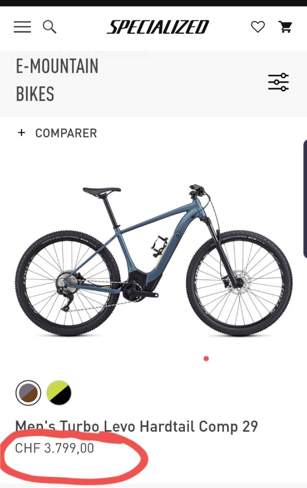 E-Bike kaufen: SPECIALIZED Turbo levo hardtrail comp 29 Neu