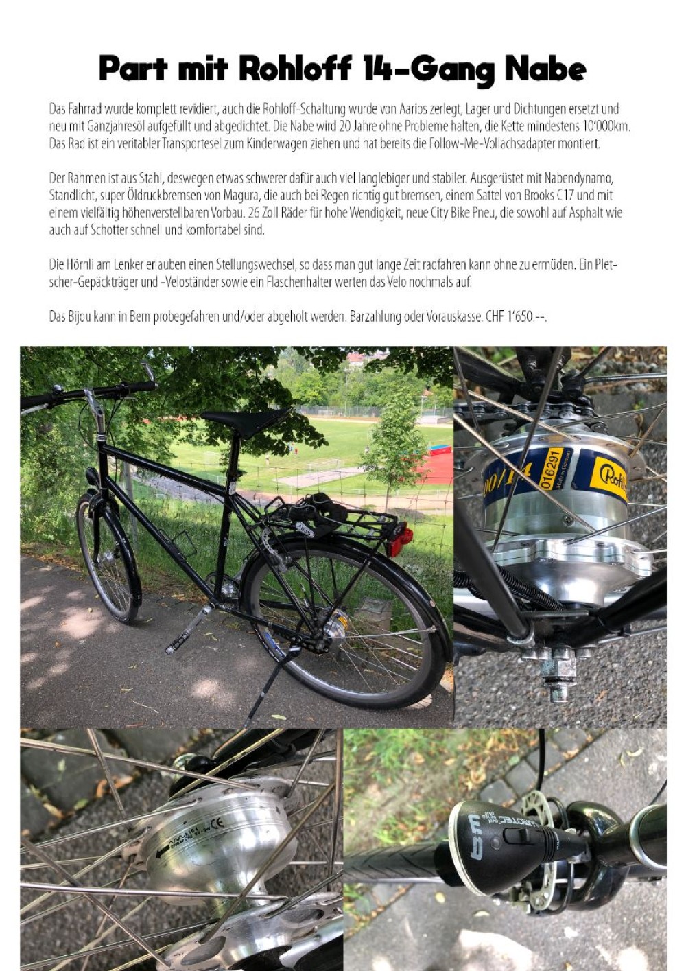 Citybike kaufen: VELOTRAUM Part Rohloff Occasion
