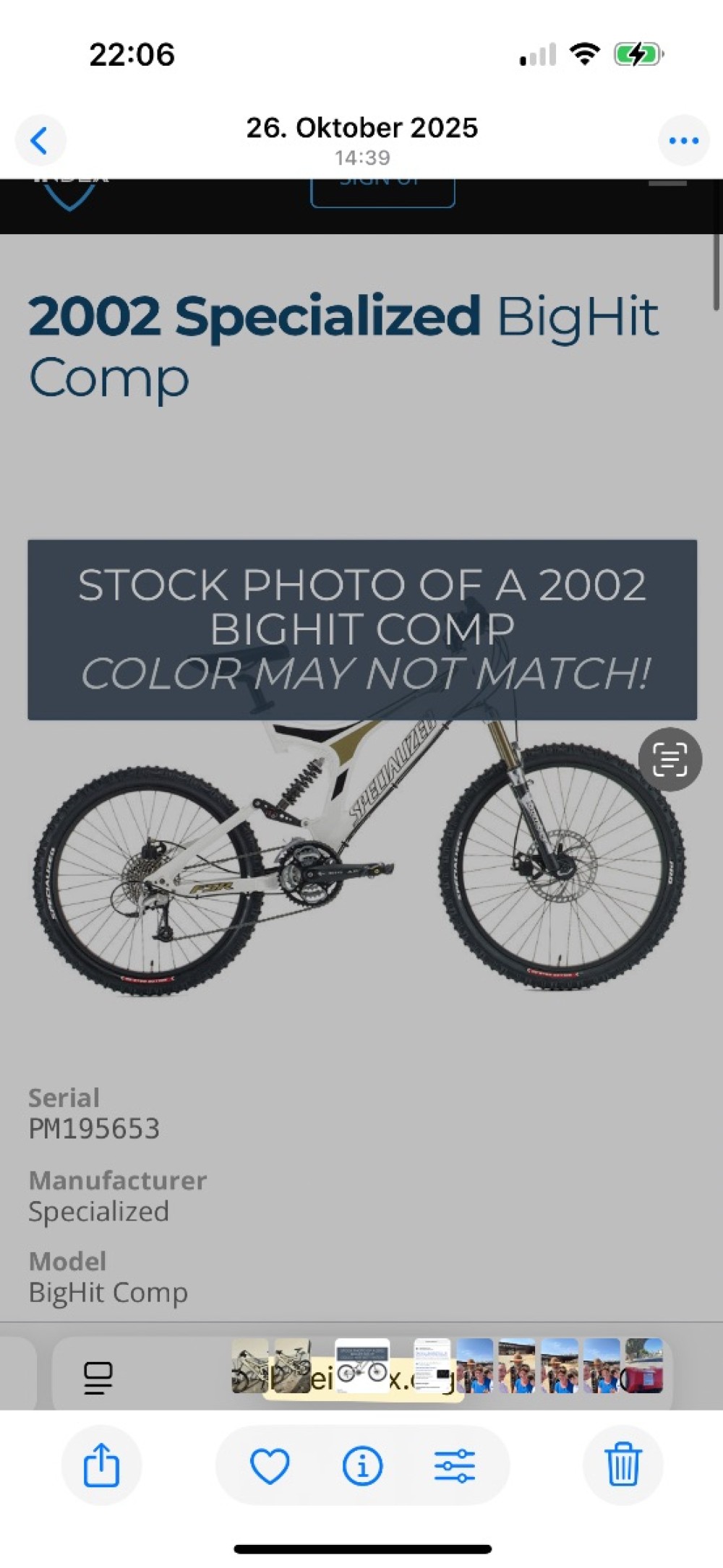 Vélo tout terrain kaufen: SPECIALIZED Big Hit Occasion