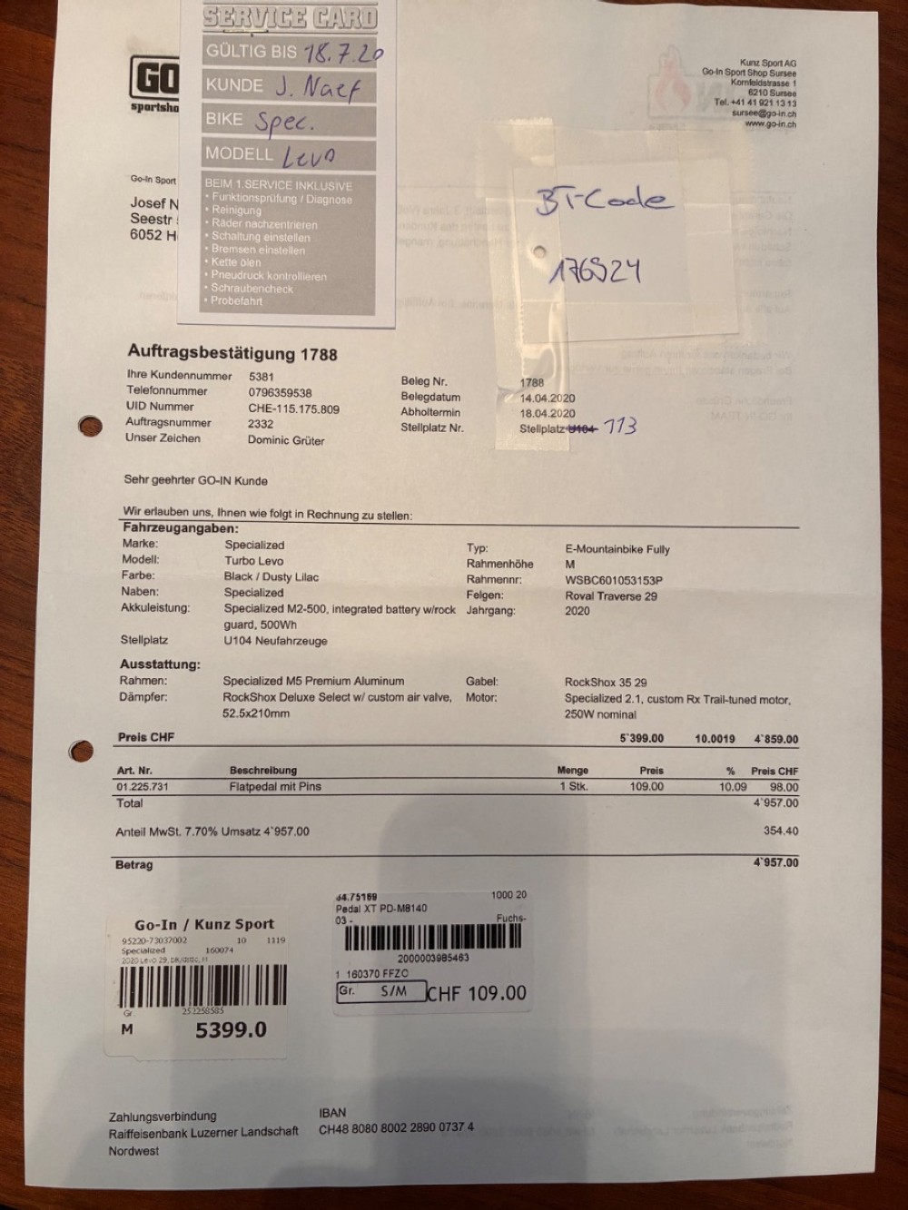 E-Bike kaufen: SPECIALIZED Levo Turbo Jg. 2020 Occasion